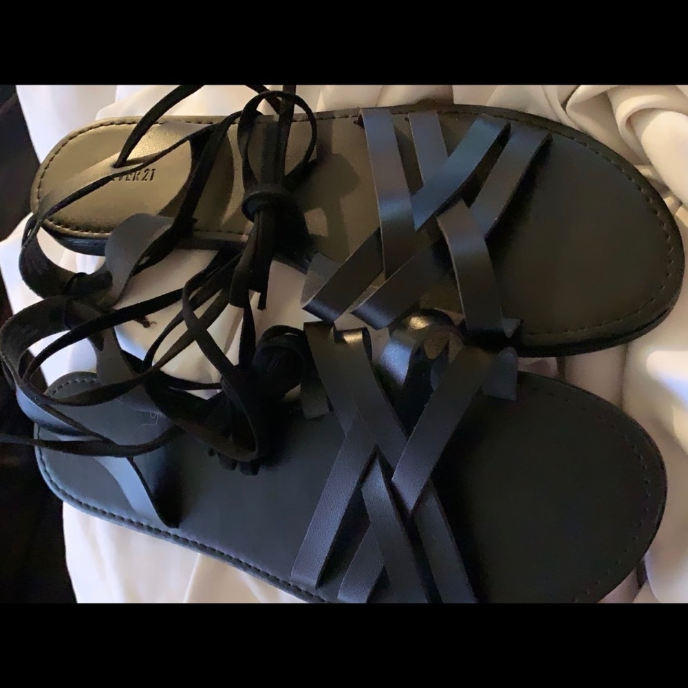 Brand new strappy sandals.